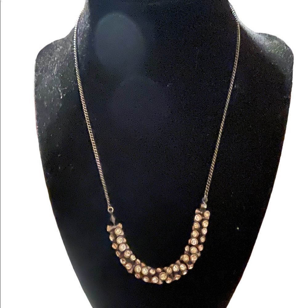 Fossil pink rhinestone necklace